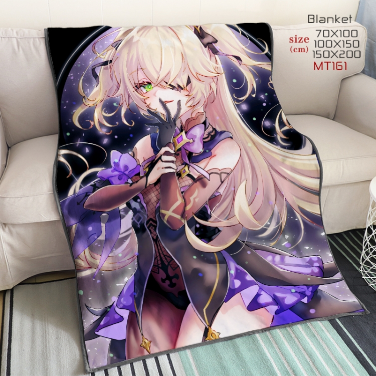 Genshin Impact Anime double-sided printing super large lambskin blanket can be customized by single style 150X200CM MT16