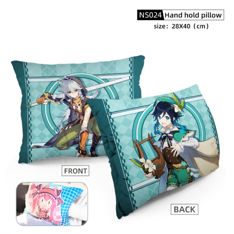 Genshin Impact Game Fine plush Hand Warm Cushion 28X40CM NS024