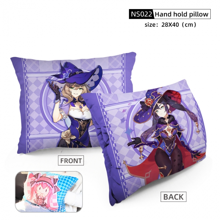 Genshin Impact Game Fine plush Hand Warm Cushion 28X40CM NS022