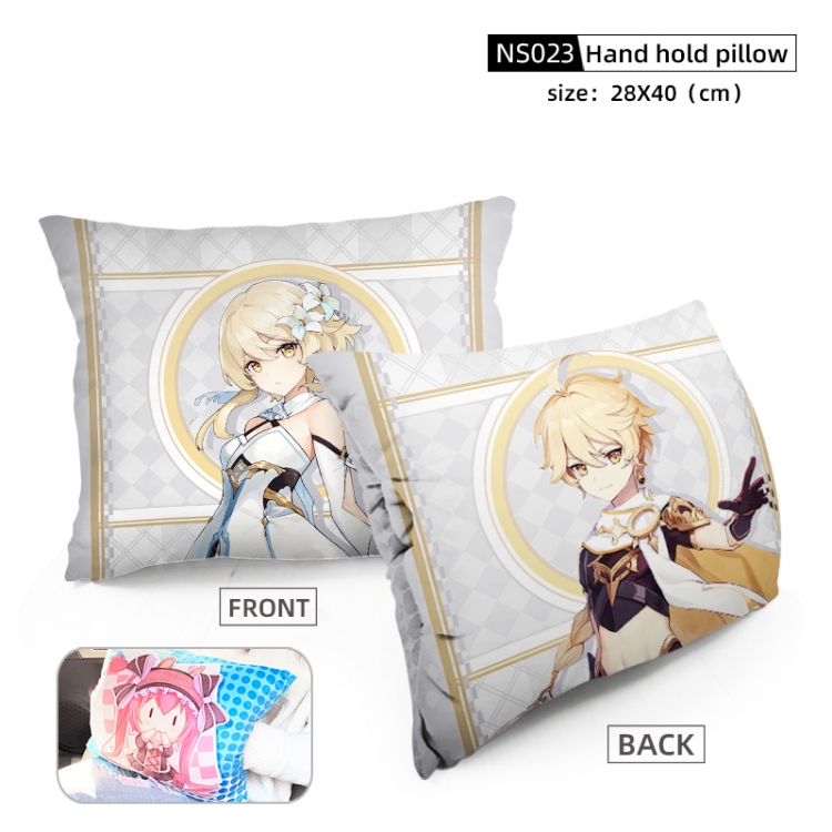 Genshin Impact Game Fine plush Hand Warm Cushion 28X40CM NS023