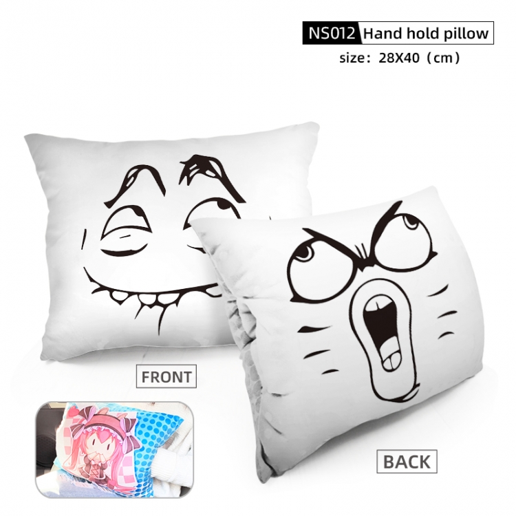 Rage comic Game Fine plush Hand Warm Cushion 28X40CM NS012