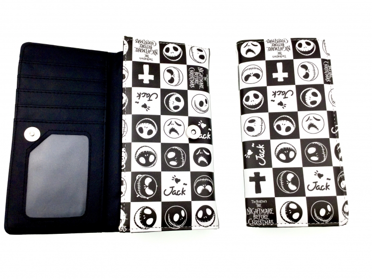 The Nightmare Before Christmas Full color snap-on leather long wallet Purse Style 1