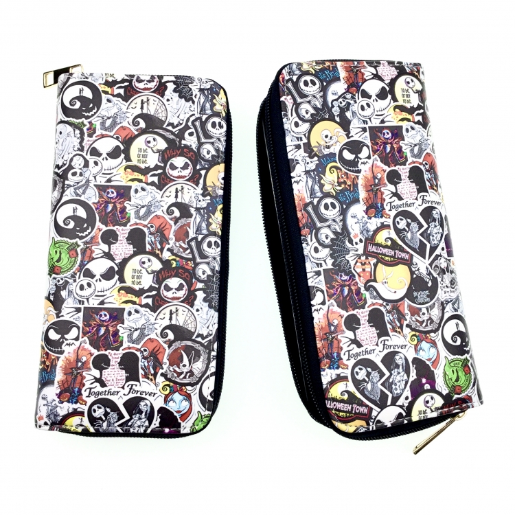The Nightmare Before Christmas   Full Color Printing Long section Zipper Wallet Purse style 3