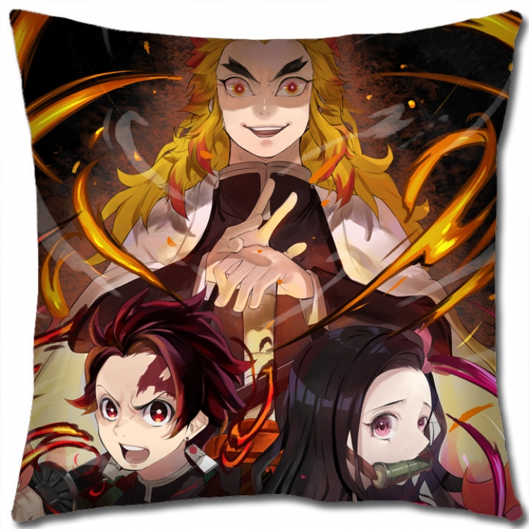 Demon Slayer Kimets Anime square full-color pillow cushion 45X45CM NO FILLING G4337