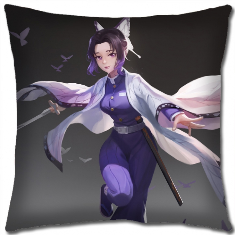 Demon Slayer Kimets Anime square full-color pillow cushion 45X45CM NO FILLING G4364