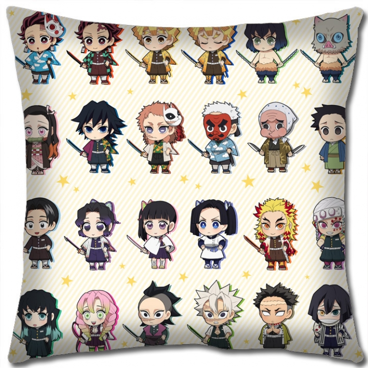 Demon Slayer Kimets Anime square full-color pillow cushion 45X45CM NO FILLING G4309