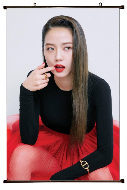 BLACKPINK black Plastic rod Cloth painting Wall Scroll 60X90CM BP370