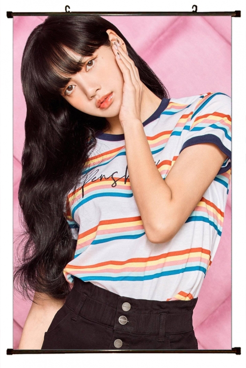 BLACKPINK black Plastic rod Cloth painting Wall Scroll 60X90CM BP339