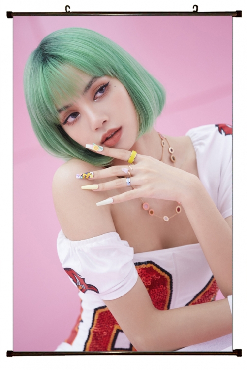 BLACKPINK black Plastic rod Cloth painting Wall Scroll 60X90CM BP358