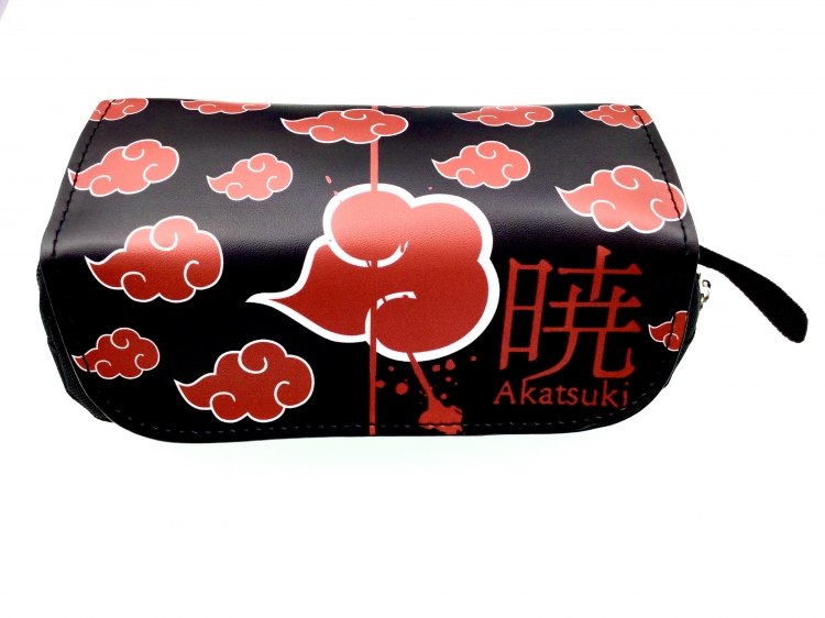 Naruto Double zipper PU pencil Bag 20X10X7.5M 140G 2664