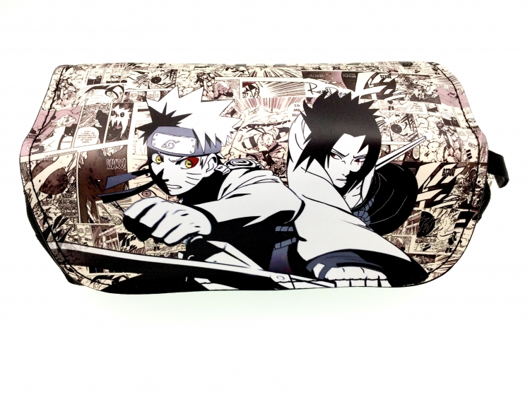Naruto Double zipper PU pencil Bag 20X10X7.5M 140G 2662