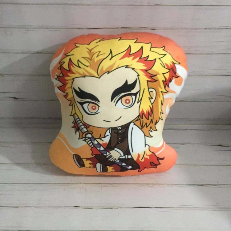 Demon Slayer Kimets Rengoku Kyoujurou Anime Color bottom pillow plush cushion