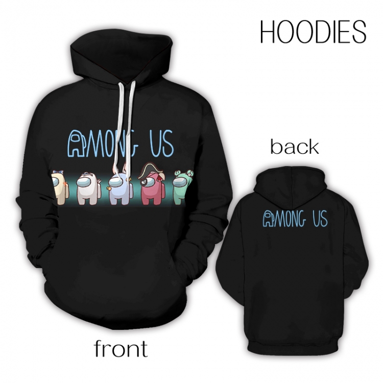 Among Us Game full color zipper hooded sweater M L XL 2XL Style 01