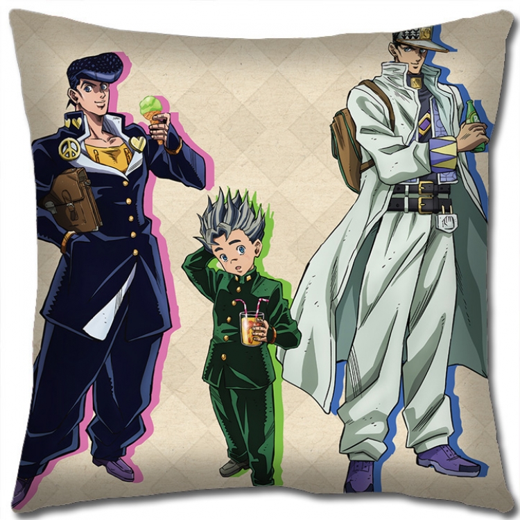 JoJos Bizarre Adventure Anime square full-color pillow cushion 45X45CM NO FILLING J1103