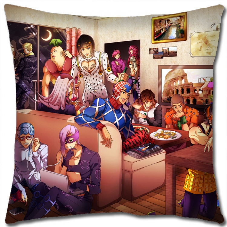 JoJos Bizarre Adventure Anime square full-color pillow cushion 45X45CM NO FILLING J149