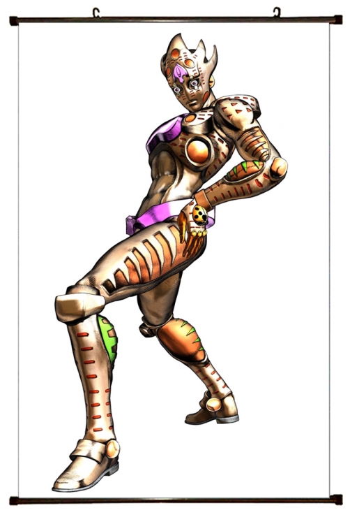 JoJos Bizarre Adventure Anime black Plastic rod Cloth painting Wall Scroll 60X90CM J1122