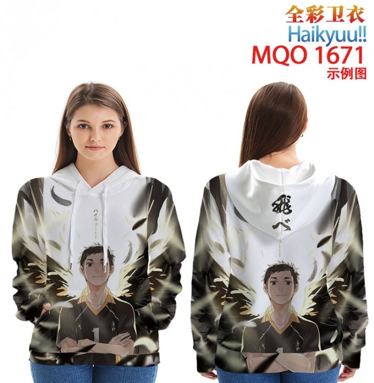 Haikyuu!! Full Color Patch pocket Sweatshirt Hoodie  9 sizes from XXS to 4XL MQO1671