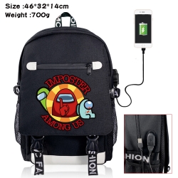 Among us USB backpack cartoon ...