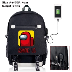 Among us USB backpack cartoon ...