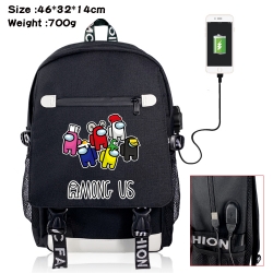 Among us USB backpack cartoon ...