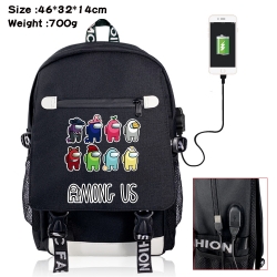 Among us USB backpack cartoon ...