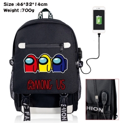 Among us USB backpack cartoon ...