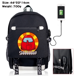 Among us USB backpack cartoon ...