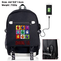Among us USB backpack cartoon ...