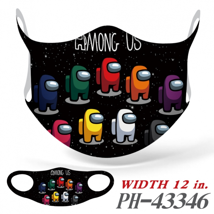 Among Us Full color Ice silk seamless Mask  price for 5 pcs PH43346A
