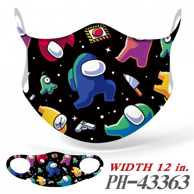 Among Us Full color Ice silk seamless Mask  price for 5 pcs PH43363A