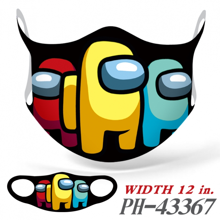 Among Us Full color Ice silk seamless Mask  price for 5 pcs PH43367A