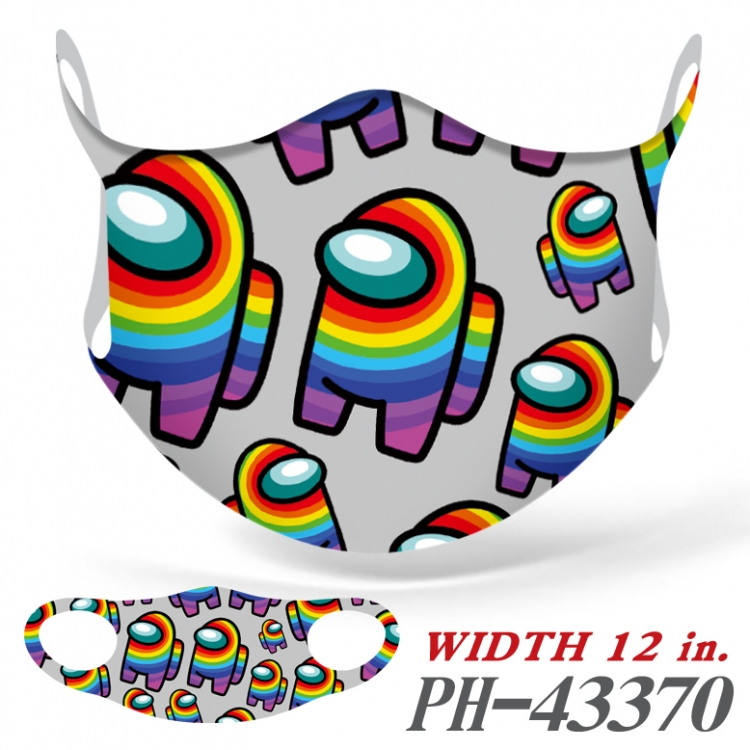 Among Us Full color Ice silk seamless Mask  price for 5 pcs PH43370A