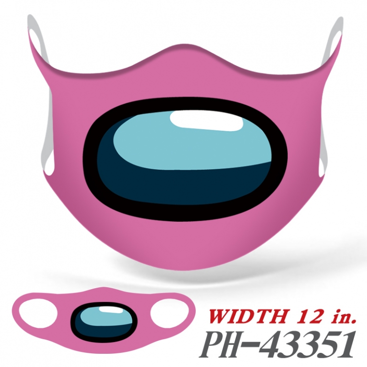 Among Us Full color Ice silk seamless Mask  price for 5 pcs PH43351A
