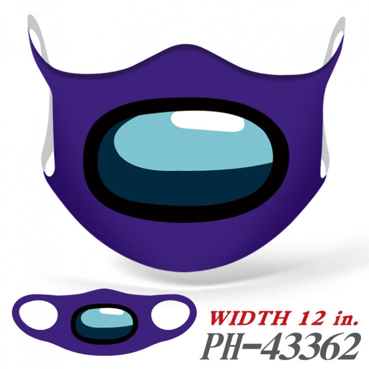Among Us Full color Ice silk seamless Mask  price for 5 pcs PH43362A
