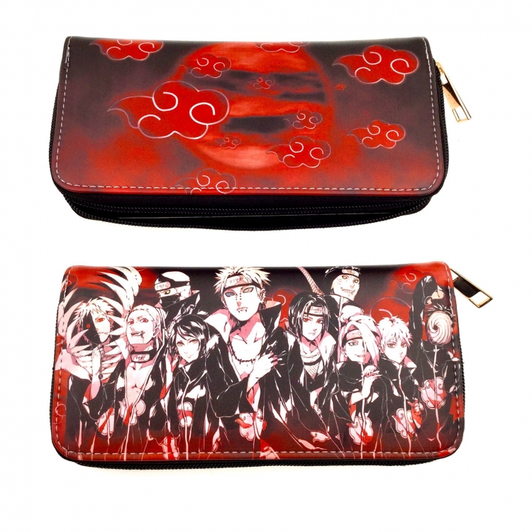 Naruto 4 Full Color Printing Long section Zipper Wallet Purse