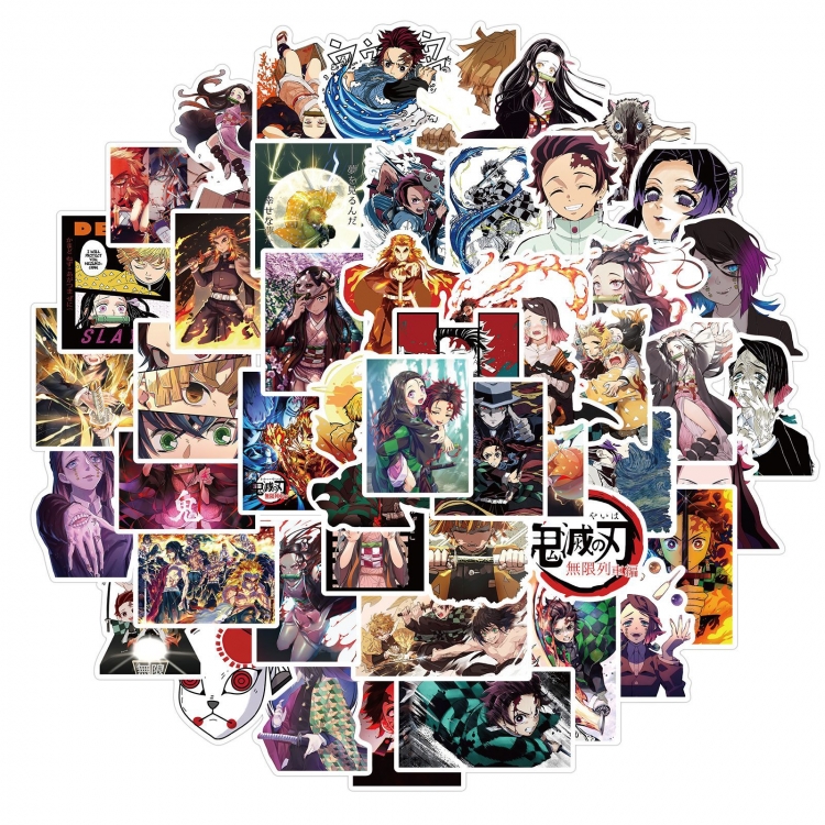 Demon Slayer Kimets Doodle stickers Waterproof stickers a set of 50 price for 5 sets