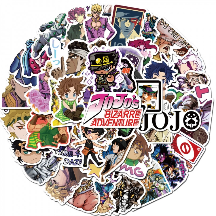 JoJos Bizarre Adventure Doodle stickers Waterproof stickers a set of 50 price for 5 sets