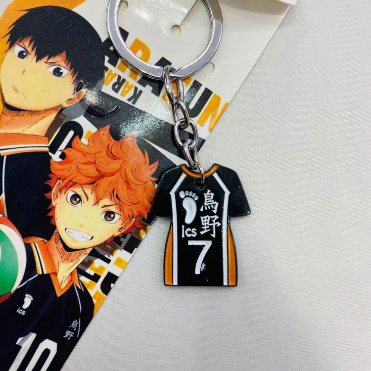 Haikyuu!! Cartoon Anime Stainless steel military key chain pendant 4631 price for 5 pcs