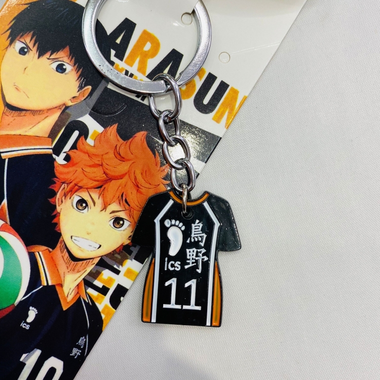 Haikyuu!! Cartoon Anime Stainless steel military key chain pendant 4641 price for 5 pcs