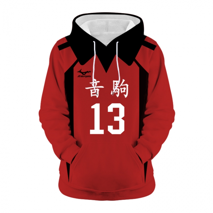 Haikyuu!! Anime 3D digital printing casual fashion hooded sweater