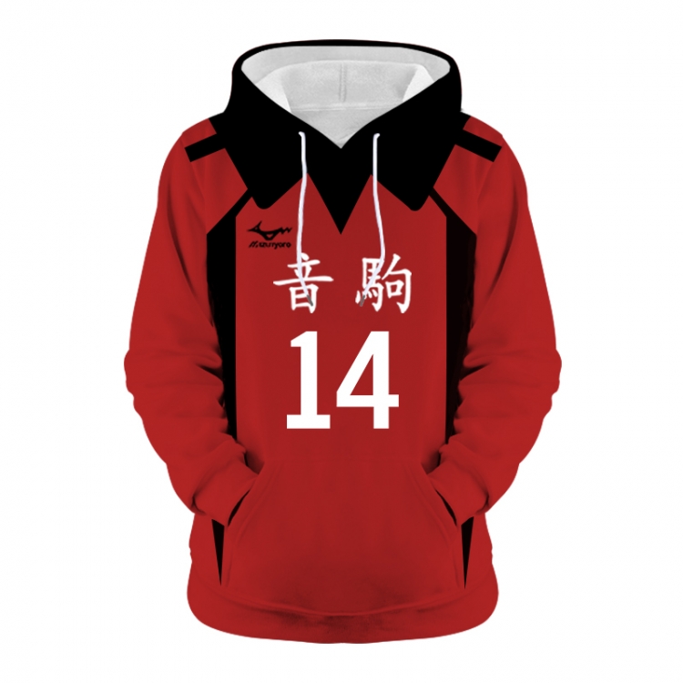 Haikyuu!! Anime 3D digital printing casual fashion hooded sweater