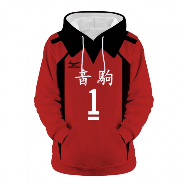 Haikyuu!! Anime 3D digital printing casual fashion hooded sweater