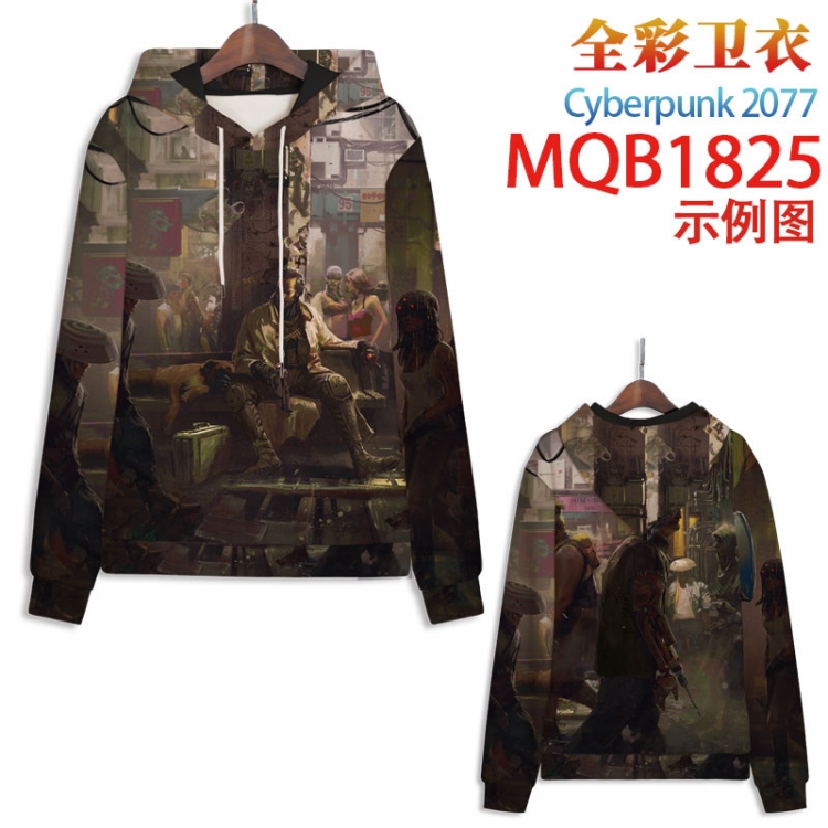 Cyberpunk 2077 Full Color Patch pocket Sweatshirt Hoodie 8 sizes from  XS to 4XL  MQB-1825