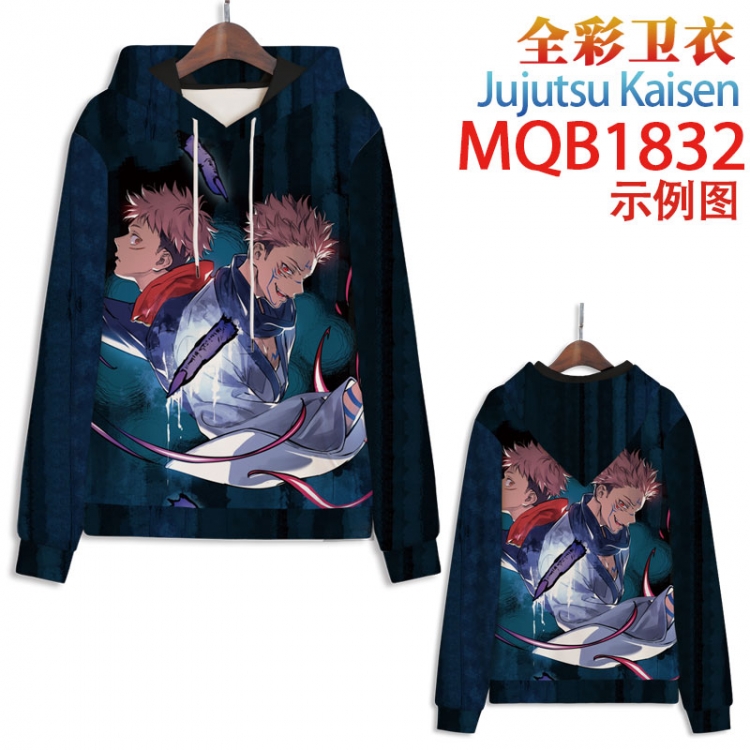 Jujutsu Kaisen   Full Color Patch pocket Sweatshirt Hoodie 8 sizes from  XS to 4XL  MQB-1832
