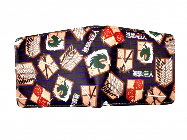 Shingeki no Kyojin Anime two fold  Short wallet 11X9.5CM 60G