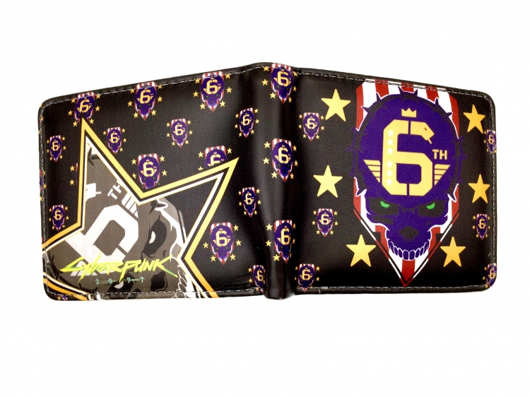 Cyberpunk 2077  Anime two fold  Short wallet 11X9.5CM 60G