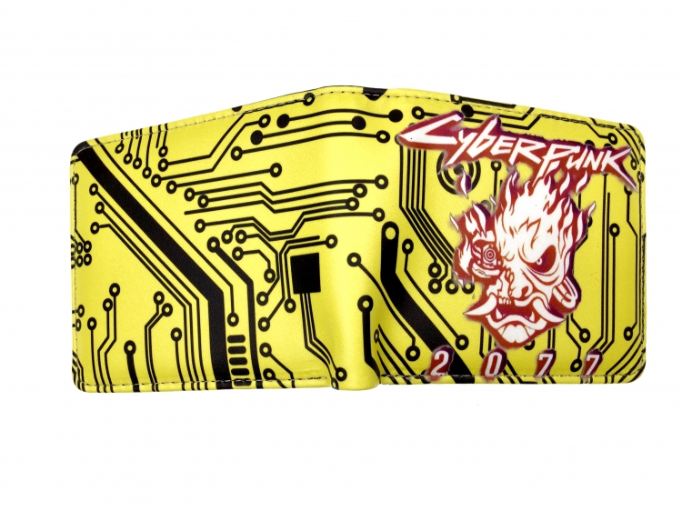 Cyberpunk 2077  Anime two fold  Short wallet 11X9.5CM 60G