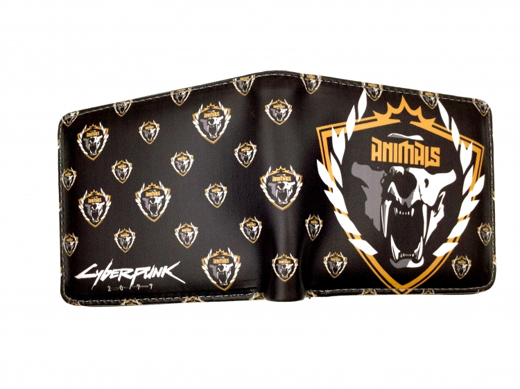 Cyberpunk 2077  Anime two fold  Short wallet 11X9.5CM 60G