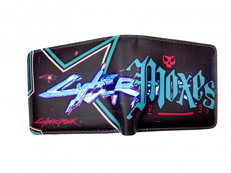 Cyberpunk 2077  Anime two fold  Short wallet 11X9.5CM 60G
