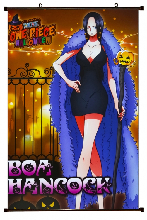 One Piece Anime black Plastic rod Cloth painting Wall Scroll 60X90CM H1388